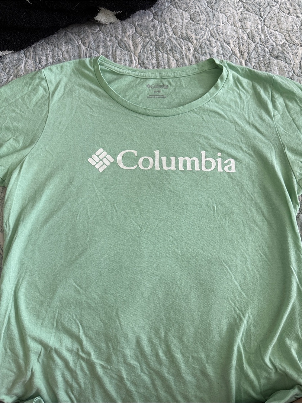 Columbia Light Mint Green Logo Tee